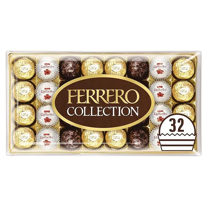 Ferrero Collection, Milk and Dark Chocolate and Coconut, Luxury Chocolate Gift Box, 32 Ct