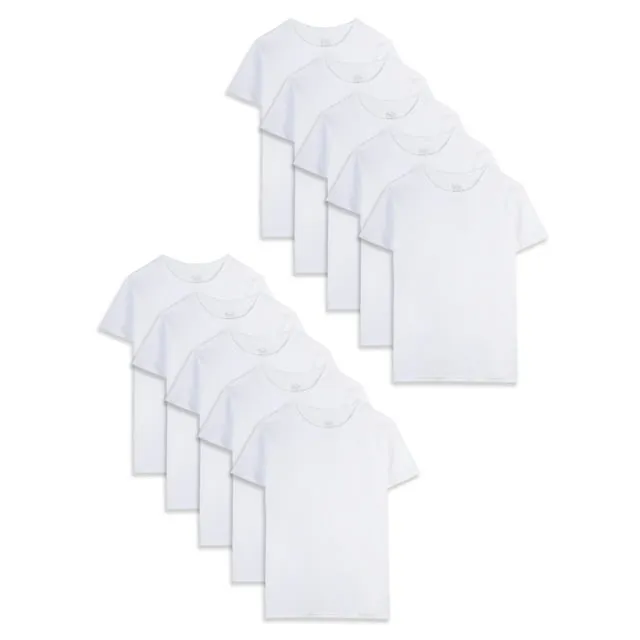 Fruit of the Loom Boys&#039; Short Sleeve White Crew T-Shirts