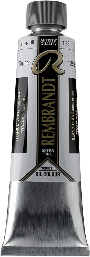 Rembrandt Oil Colour Tube 150 ml Titanium white (linseed oil) 118 (01071182)