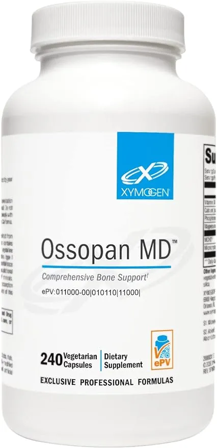 XYMOGEN Ossopan MD - Supports Bone Strength + Bone Health - Calcium Supplement with Microcrystalline Hydroxyapatite, Phosphorus, Vitamin D3 and Magnesium Malate (240 Capsules)