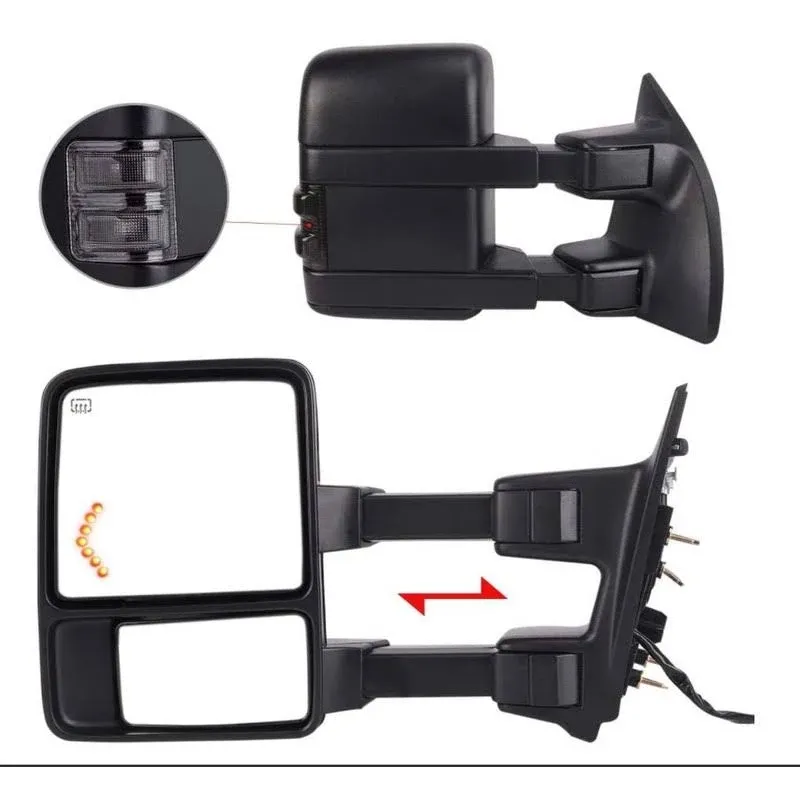 Perfit Zone TOWING MIRROR PAIR SET for 1999-2007 F250/F350/F450<wbr/>/F550 Super Duty