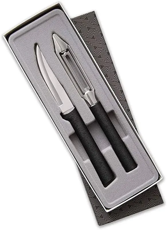 Rada Cutlery Heavy Duty Stainless Steel Paring Knife and Vegetable Peeler Pare ...