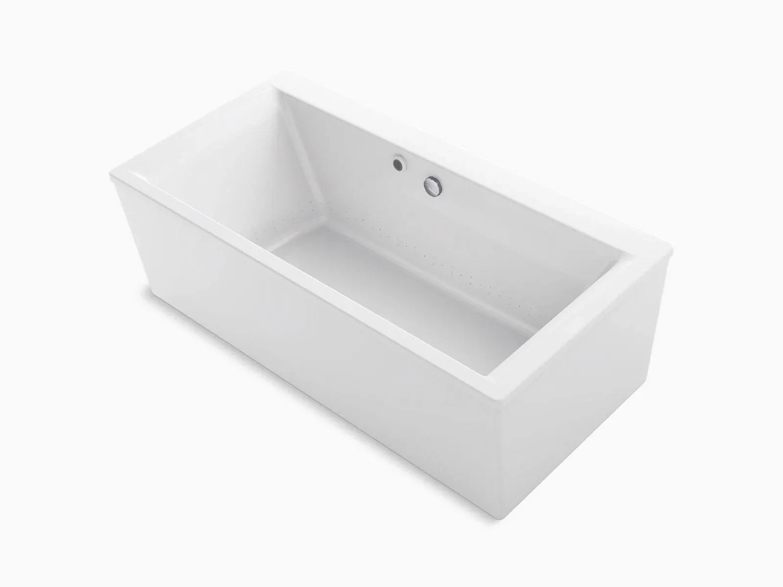 Kohler K-24010-W1-0 White Stargaze 60" x 34" Freestanding Bath with Bask Heated ...