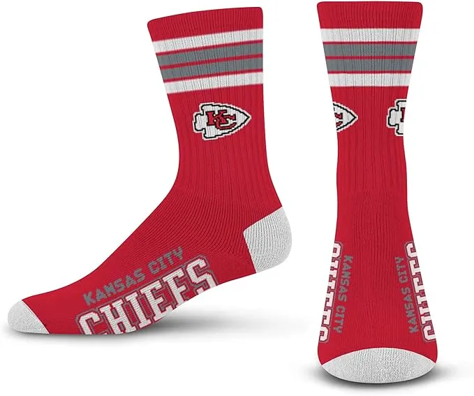 Kansas City Chiefs - 4 Stripe Deuce Crew Socks