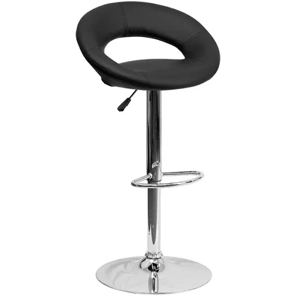 BLNK Brook Contemporary Red Vinyl Bar Stool