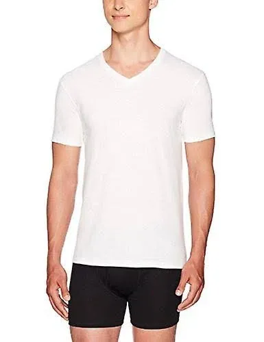 Amazon Essentials Men's V-Neck Undershirt, Pack of 6