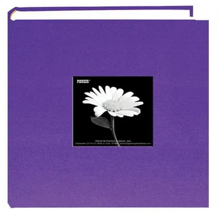 Pioneer Photo DA200CBFS-GP Fabric Frame Bi-Directional Photo Album Grape Purple