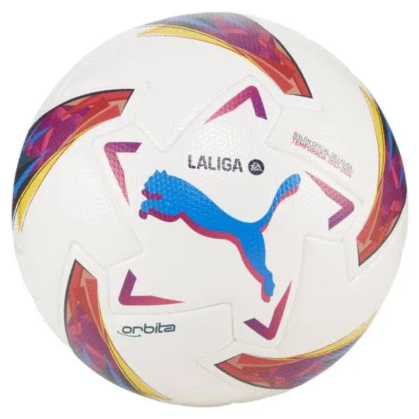 PUMA La Liga 1 FIFA Quality Pro Match Ball - Official Ball Used in Spanish Top Flight, Robust and Aerodynamic Play, Classic Design