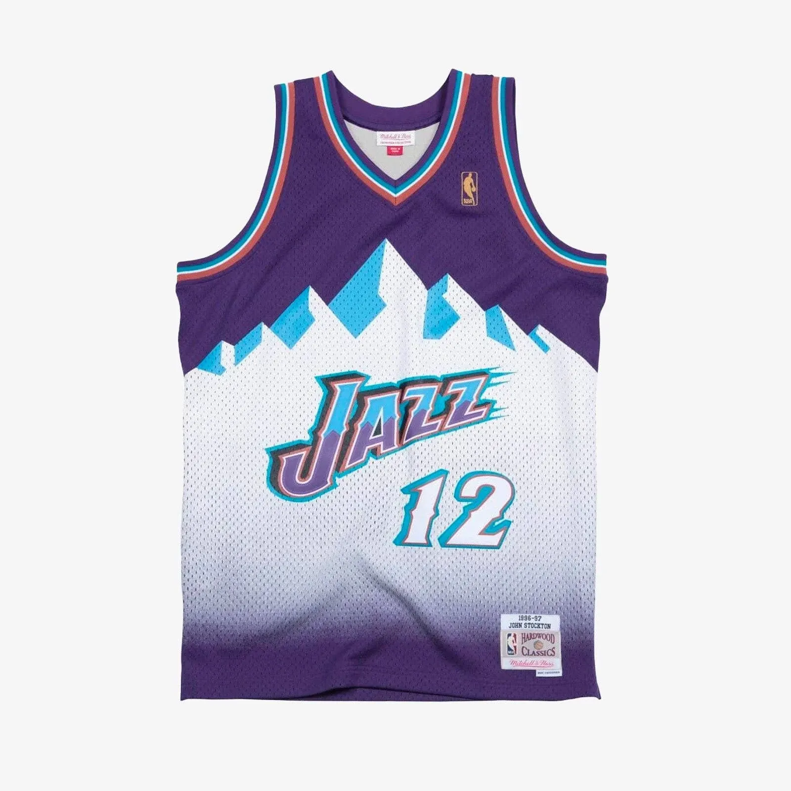 Mitchell & Ness Men's Utah Jazz John Stockton #12 Swingman Jersey, XL, Purple