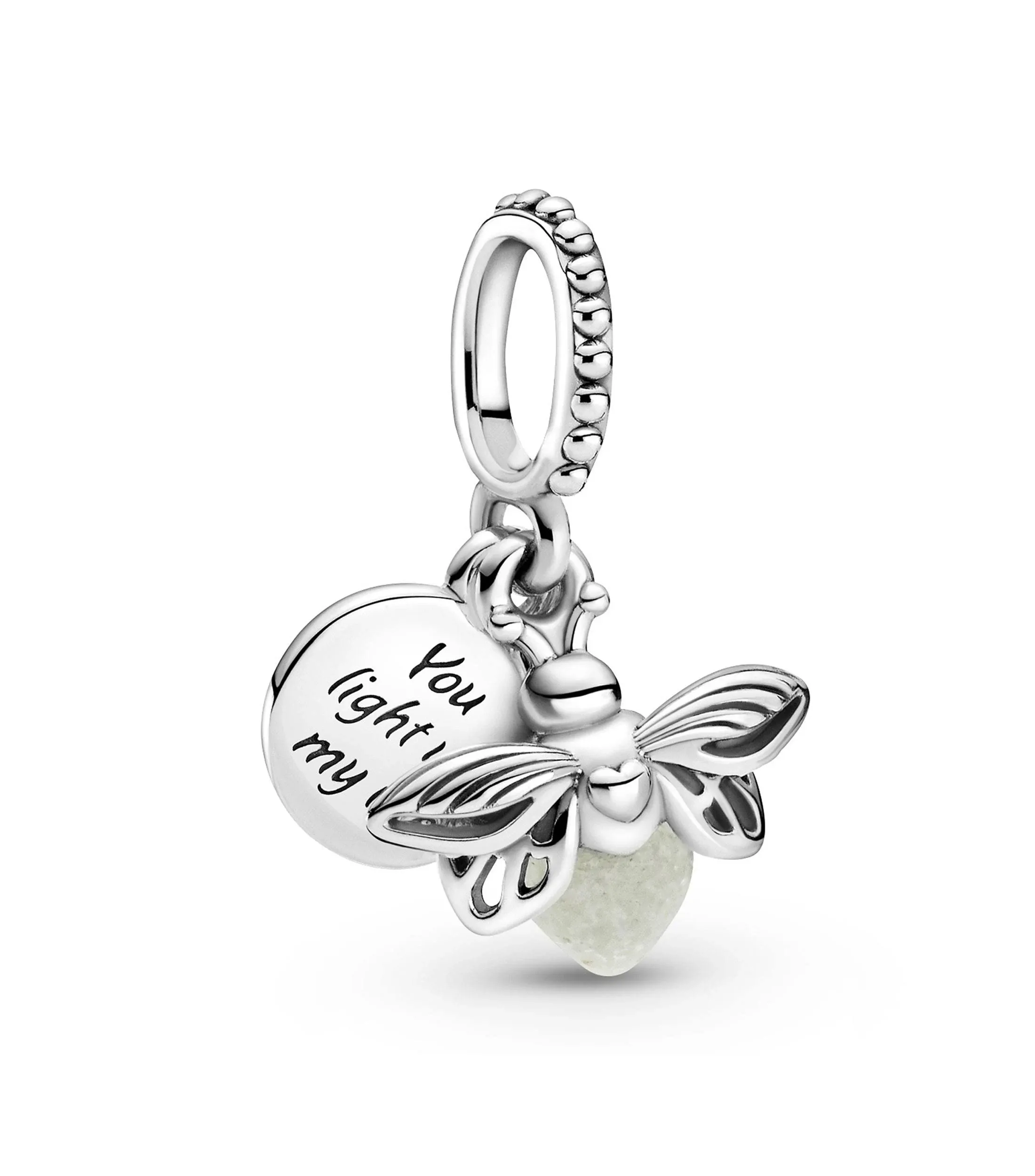 Pandora | 799352C01 Glow-in-the-Dark Firefly Dangle Charm Silver