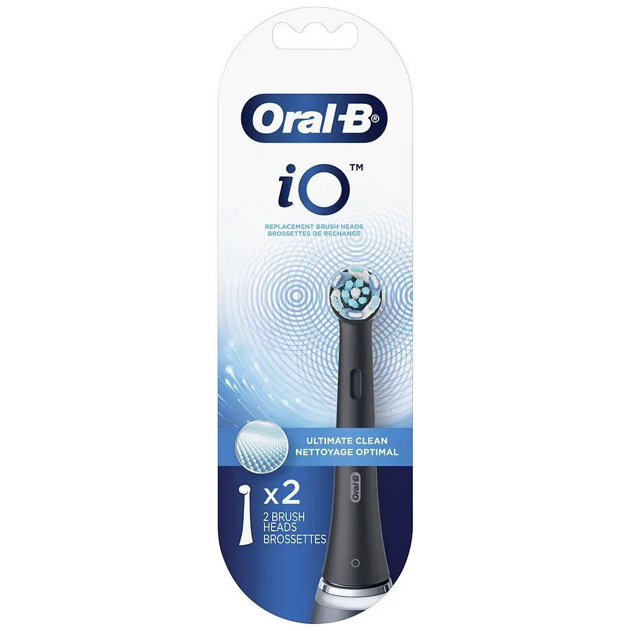 iO Series Ultimate Clean Replacement Brush Head for Oral-B iO Series Electric Toothbrushes (2-Count) - White