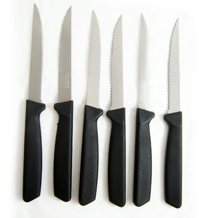 Steak Knives Set of 8 Utility Knives Steak Knife Cutlery Utensil Serrated Edge Steel…