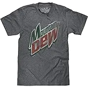 Tee Luv Men's Mountain Dew Shirt - Distressed Mt Dew Soda Logo T-Shirt