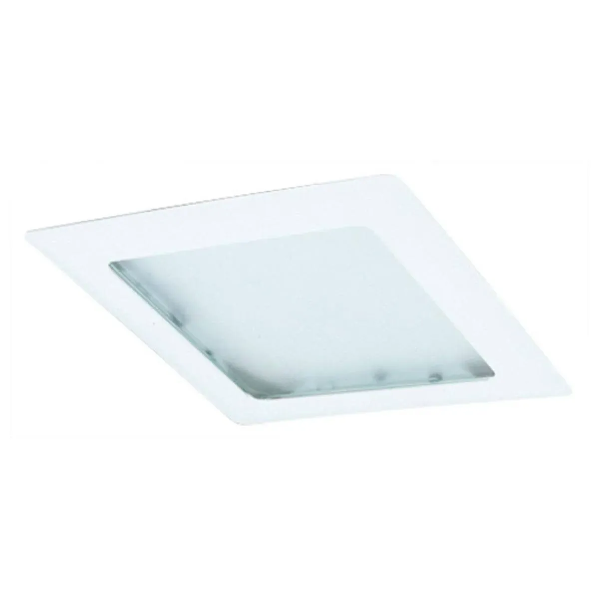 Elco EL10W 8" Square White Trim with Prismatic Glass Lens - White