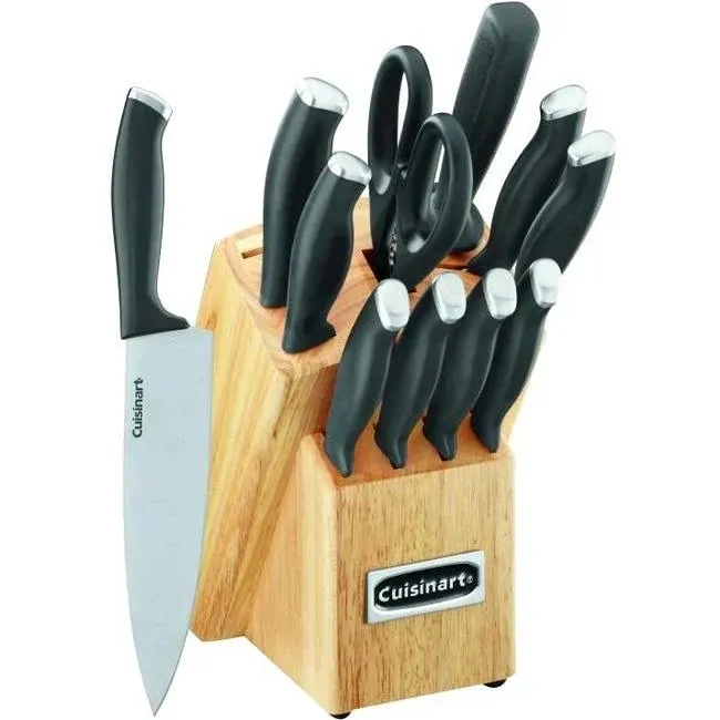 Cuisinart C77SSB-12P Color Pro Collection 12 Piece Knife Block Set, Black