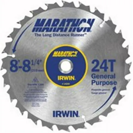 Irwin Industrial Tools 14050 8-1/4-Inch 24-Teeth 5/8" Diamond Arbor Miter and Table Saw Blade