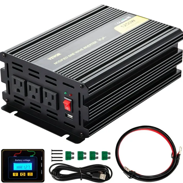 VEVOR Power Inverter 1250W Modified Sine Wave