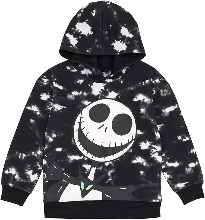 Disney Nightmare Before Christmas Oogie Boogie Jack Skellington Fleece Pullover Hoodie Toddler to Big Kid