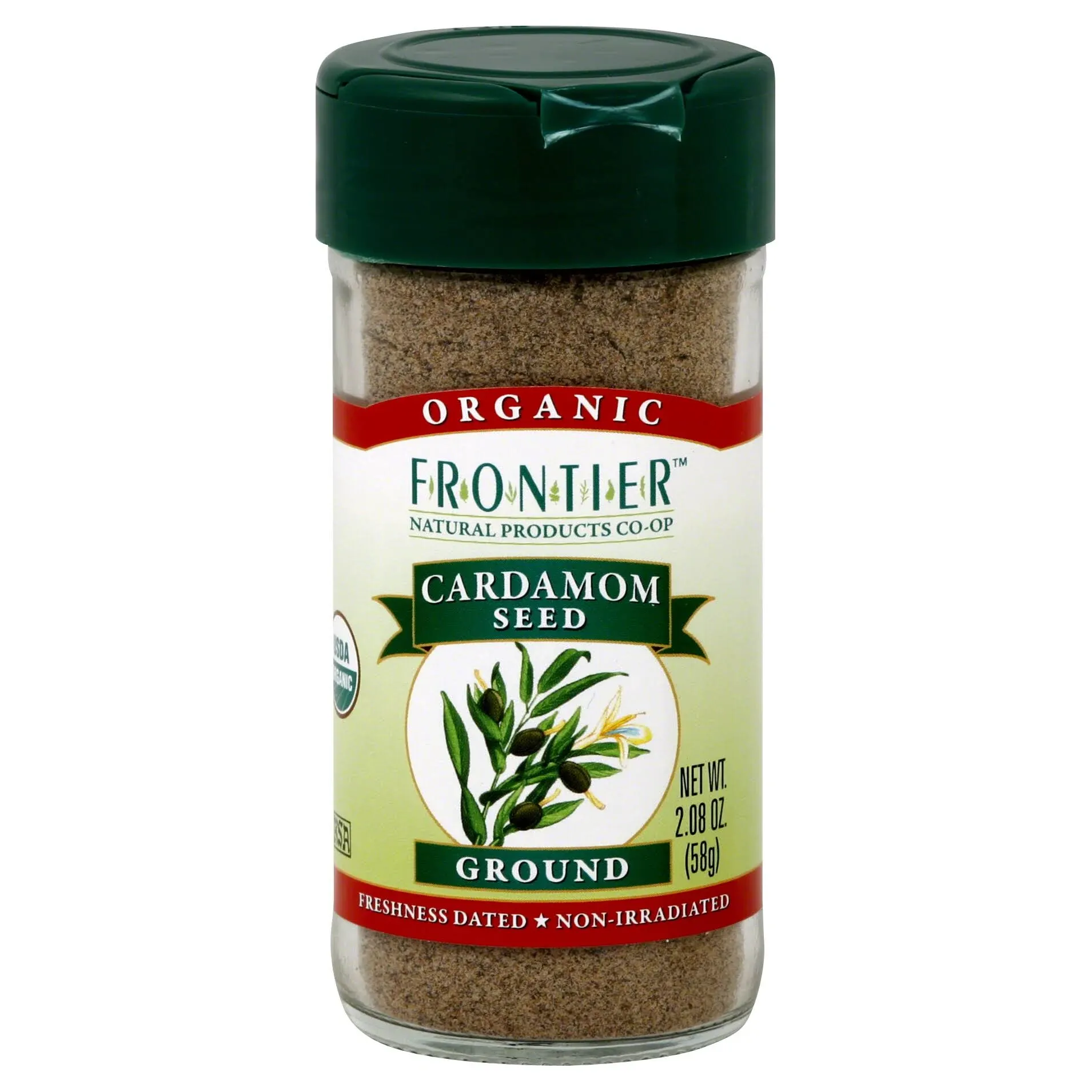 Frontier Herb Organic Decorticated Ground Cardamom Seed 2.08 Ounce