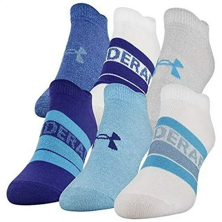 Under Armour Women's Essential 2.0 6 Pack No Show Socks