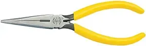 Klein D203-7C Side-Cutting Long Nose Pliers with Knurled Jaw: 183 mm Length