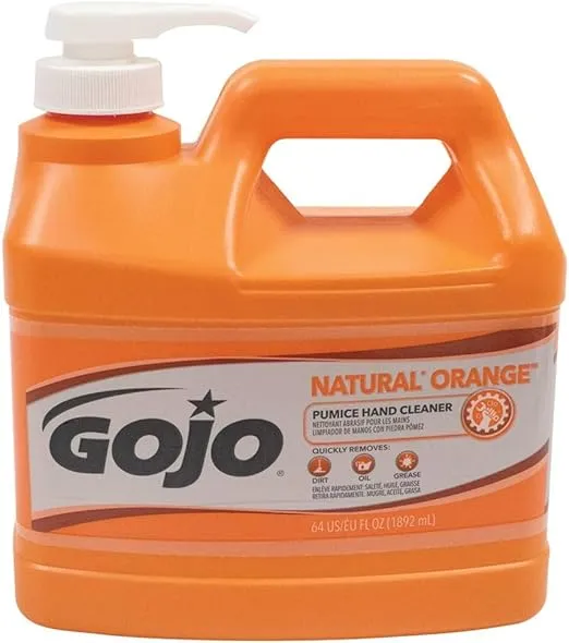 Gojo Natural Orange Pumice Hand Cleaner, Orange Citrus Scent - 0.5 gal jug