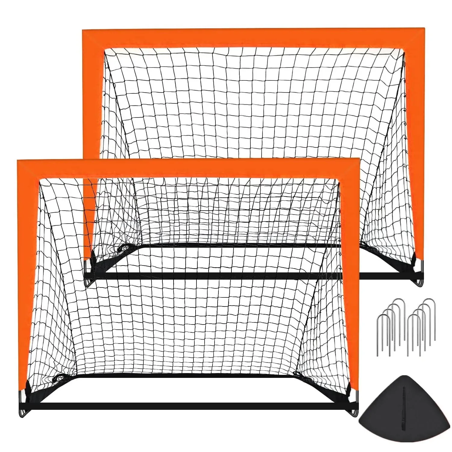 4' x 3' Portable Soccer Goals, Set of 2 Pop Up Soccer Goals for Backyard Training ...