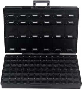 BOXALL96AS 96 Lids Anti-static ESD Safe Enclosure SMD SMT IC diode Parts Organizer Transistor