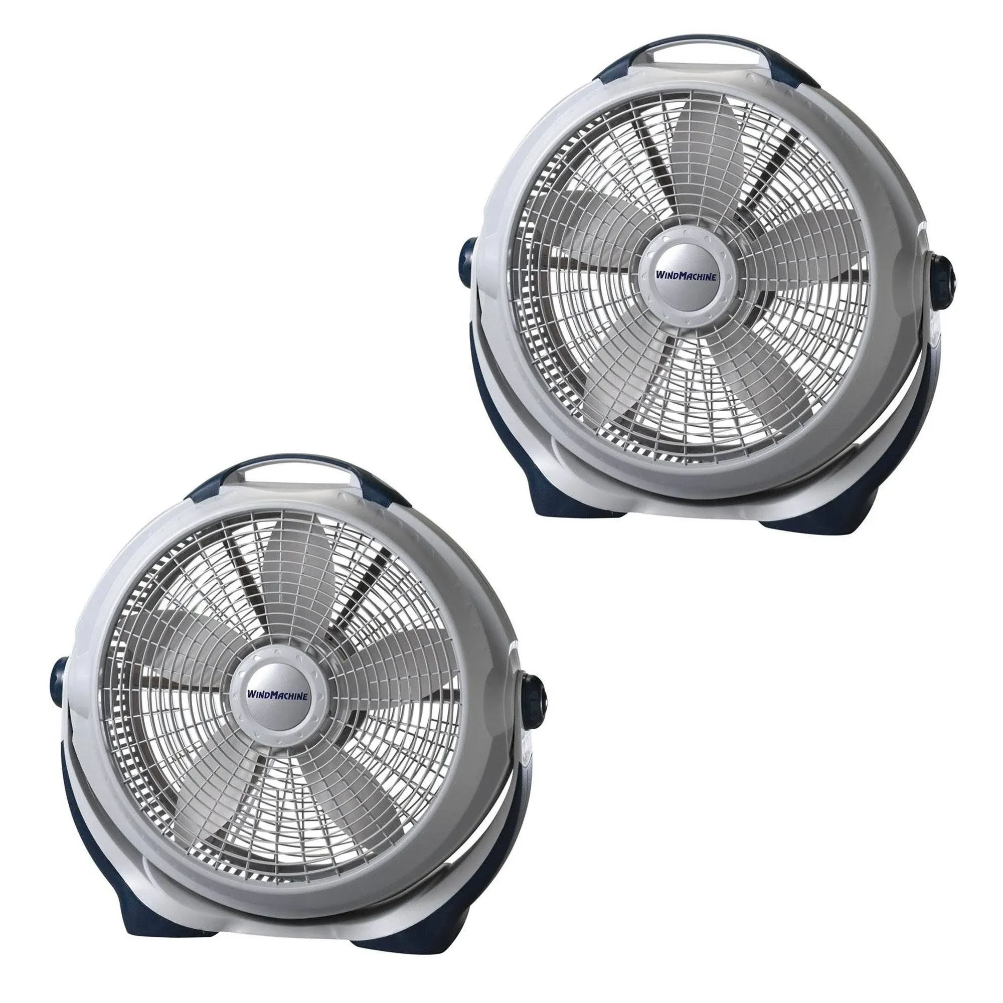 Lasko Wind Machine 3300 20 inch 3 Speed Cooling Pivoting Head Floor Fan (2 Pack)