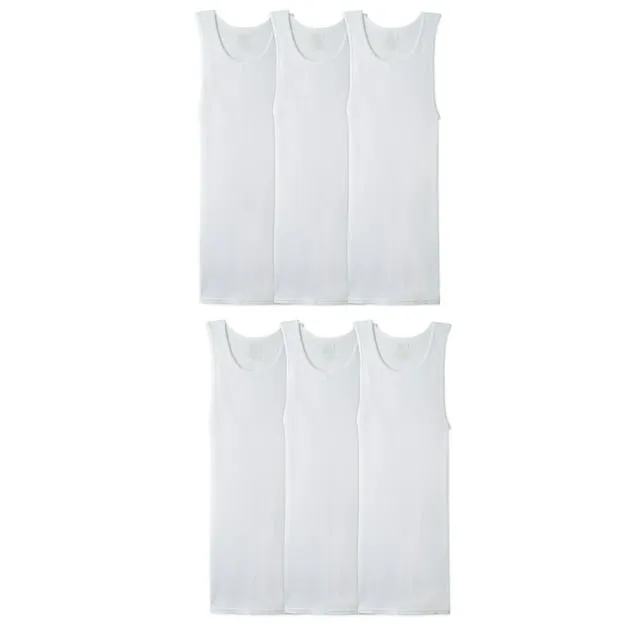 Fruit of the Loom Men`s 6-Pack White A-Shirts