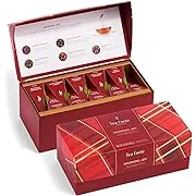 Tea Forte Warming Joy Tea Bags Gift Set, Holiday Spice Tea Sampler with 20 Pyramid Tea Influsers in Festive Presentation Gift Box, Organic Tea Bags Variety Pack