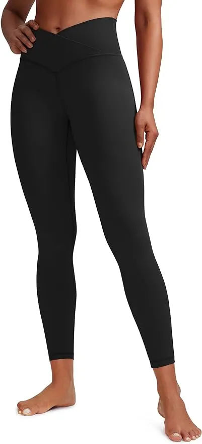 CRZ YOGA Womens Butterluxe Cross Waist Workout Leggings 25 Inches - V Crossover High Waisted Gym Athletic Yoga Leggings Black X-LargeCRZ YOGA Womens Butterluxe Cross Waist Workout Leggings 25 Inches - V Crossover High Waisted Gym Athletic Yoga Leggings B