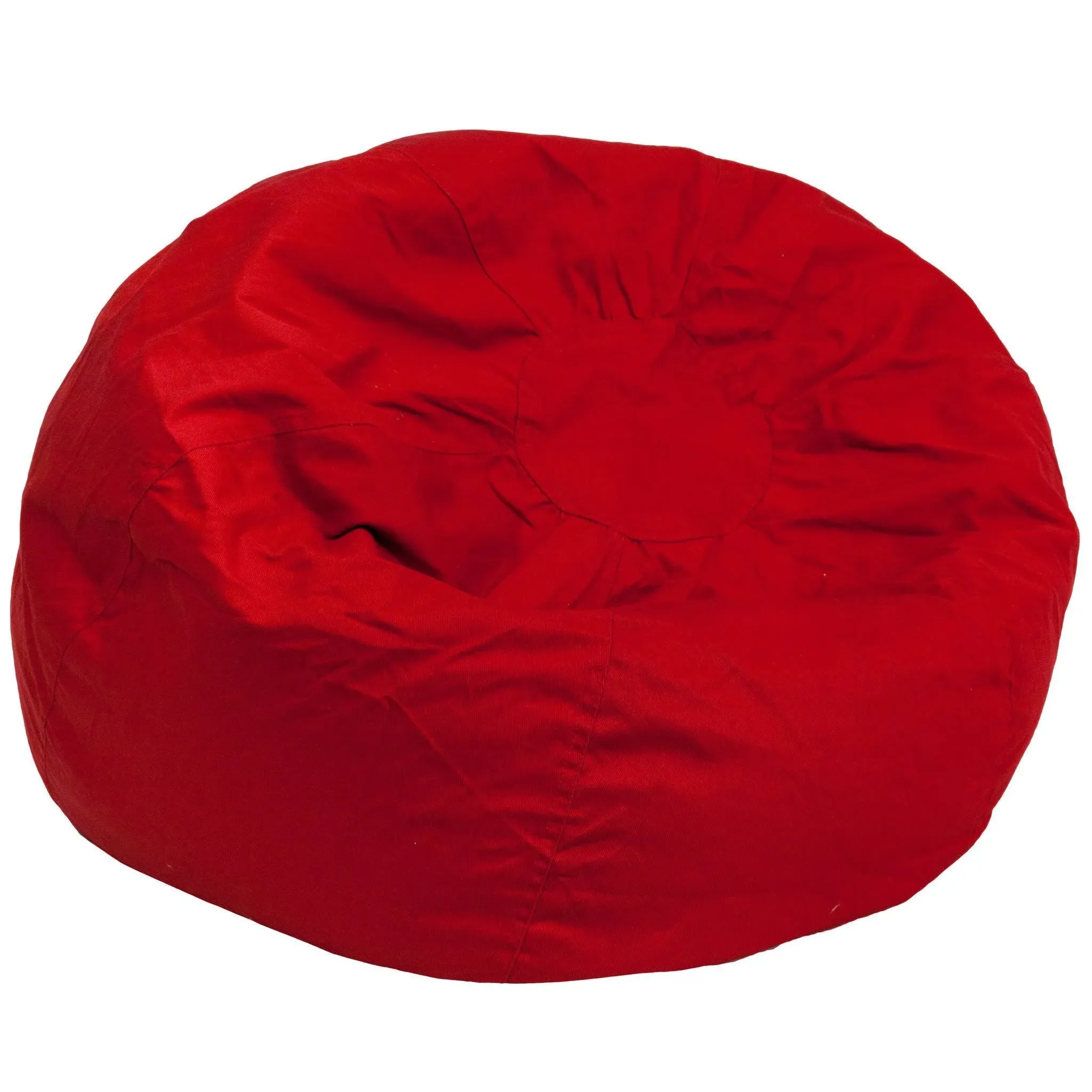 Flash Furniture Cotton Twill Bean Bag Chair, Red (DGBEANLGSLDRD) | Staples