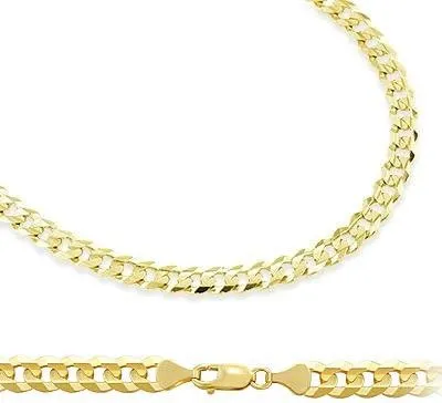 14k Solid Yellow Gold Cuban Curb Link Bracelet 7" to 8 1/2"- 3.6 mm to 13.2 mm - Great Bracelet For Women And Men