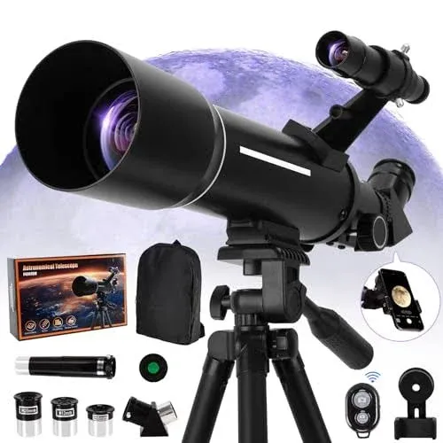 Telescope, Telescopes for Adults Astronomy, 70mm Aperture 400mm Refractor ...