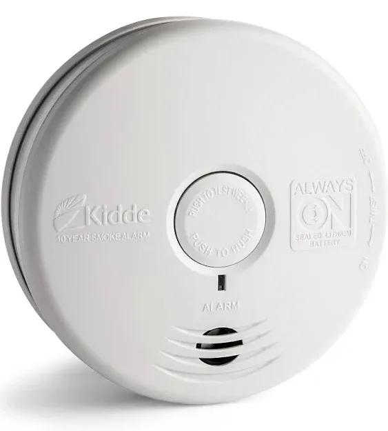 Kidde P3010K-CO Worry-Free Kitchen Photoelectric Smoke and Carbon Monoxide Alarm with 10 Year Sealed Battery