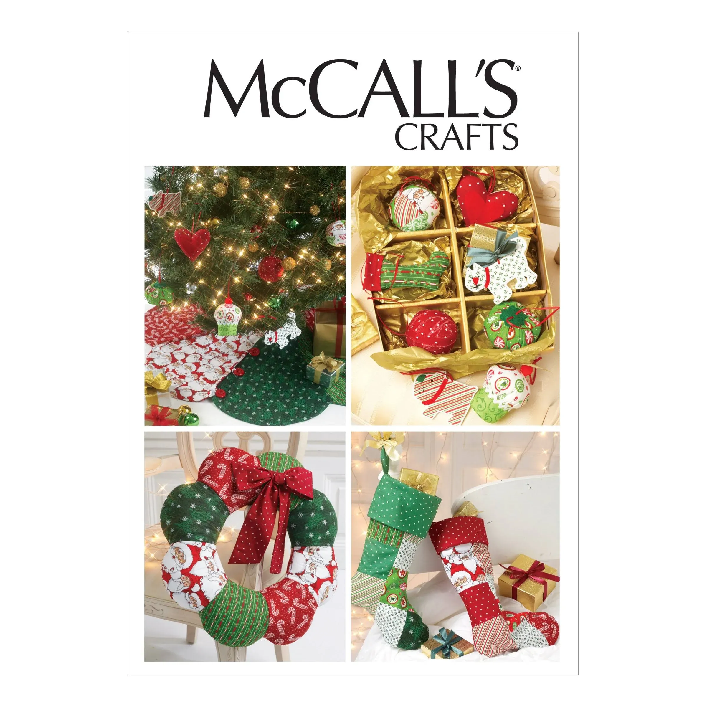 McCall's Ornaments, Wreath, Tree Skirt and Stocking-One Size Only