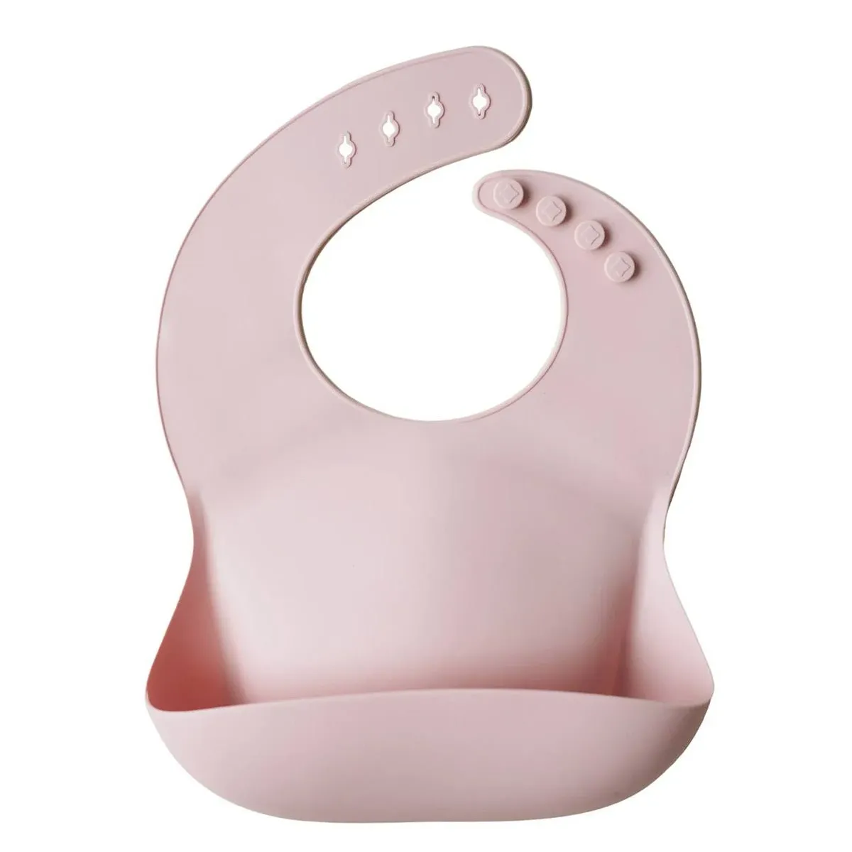 Mushie Silicone Baby Bib (Blush)