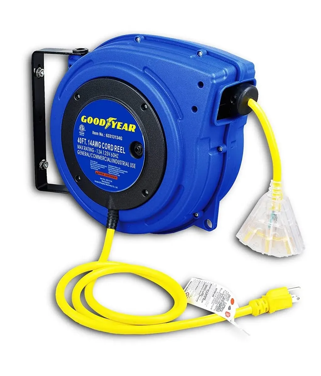 Goodyear 40 ft. Retractable Extension Cord Reel