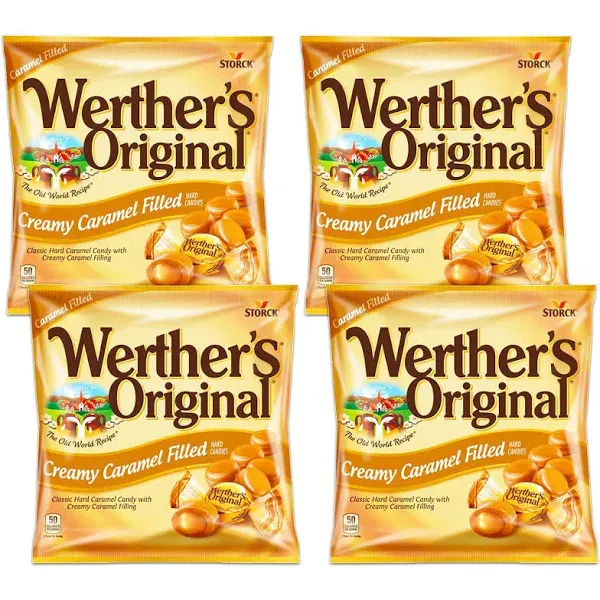 Werther's Original Creamy Caramel Filled Hard Candies, 2.65oz Bag