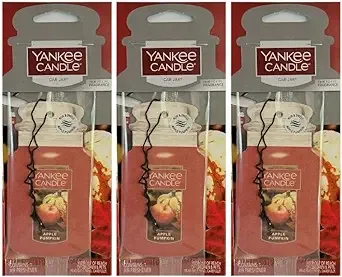 Yankee Candle Fall/Autumn Holiday Car Jar Paperboard (Apple Pumpkin 3 Pack) 