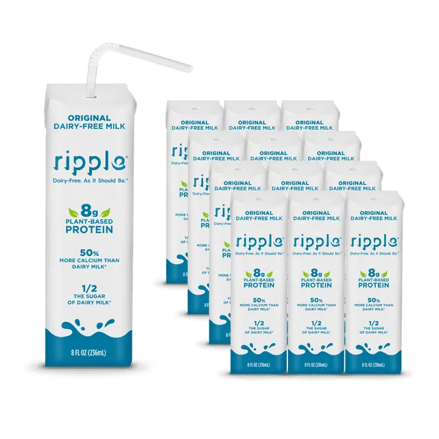 Ripple On-The-Go Original Milk Four Cases of 12