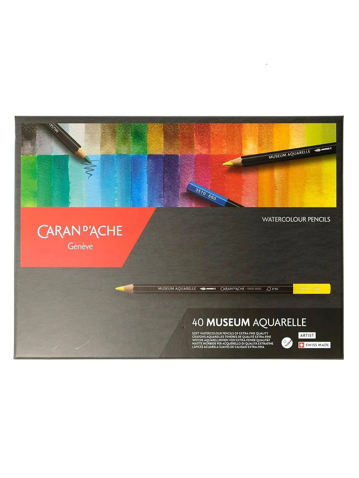 Caran d'Ache Museum Aquarelle Pencil 40 Color Set