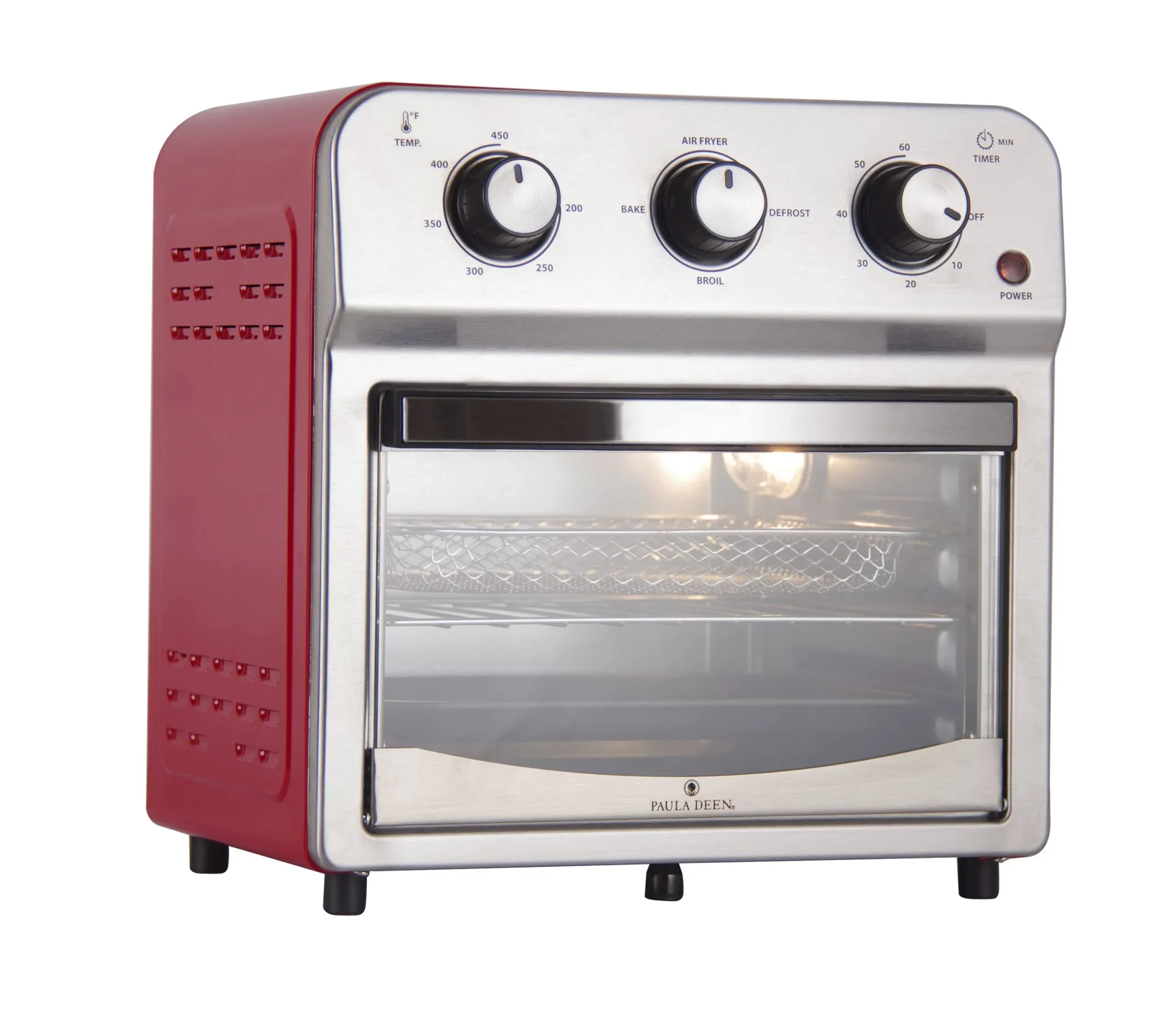 Paula Deen PDGA13SL01R 12.6 Quart Convection Air Fryer Oven Red