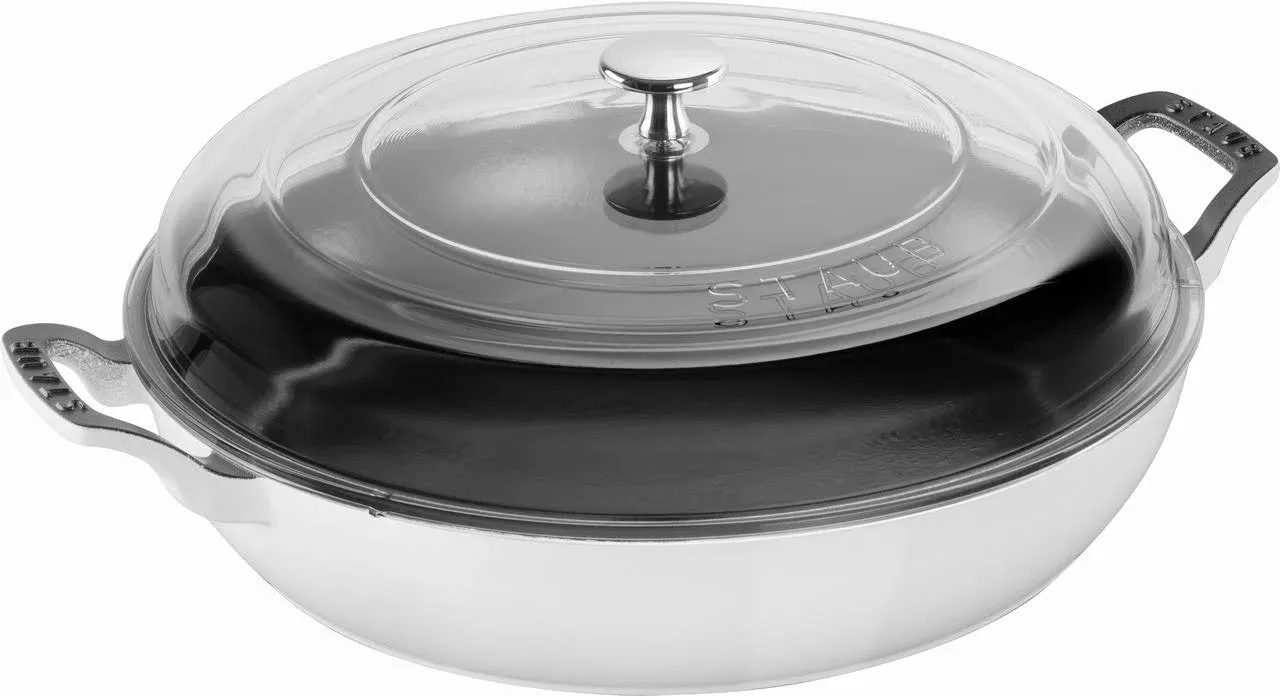 Staub - Cast Iron 3.5-qt Braiser with Glass Lid - Grenadine