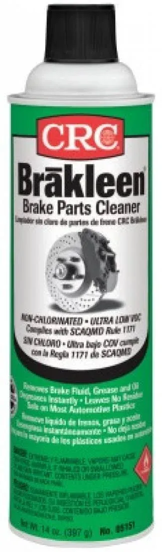 CRC Brakleen 1003739 Brake Cleaner Spray Non-Chlorinated Ultra Low VOC, SCAQMD #1171 Compliant, 14 oz, [1 Pack]