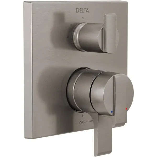 Delta Faucet Ara 17 Series 3-Setting Integrated Diverter Valve Trim Kit, Brushed Nickel Diverter Valve Trim Kit, Shower Trim Kit, Stainless T27867-SS (Valve Not Included)