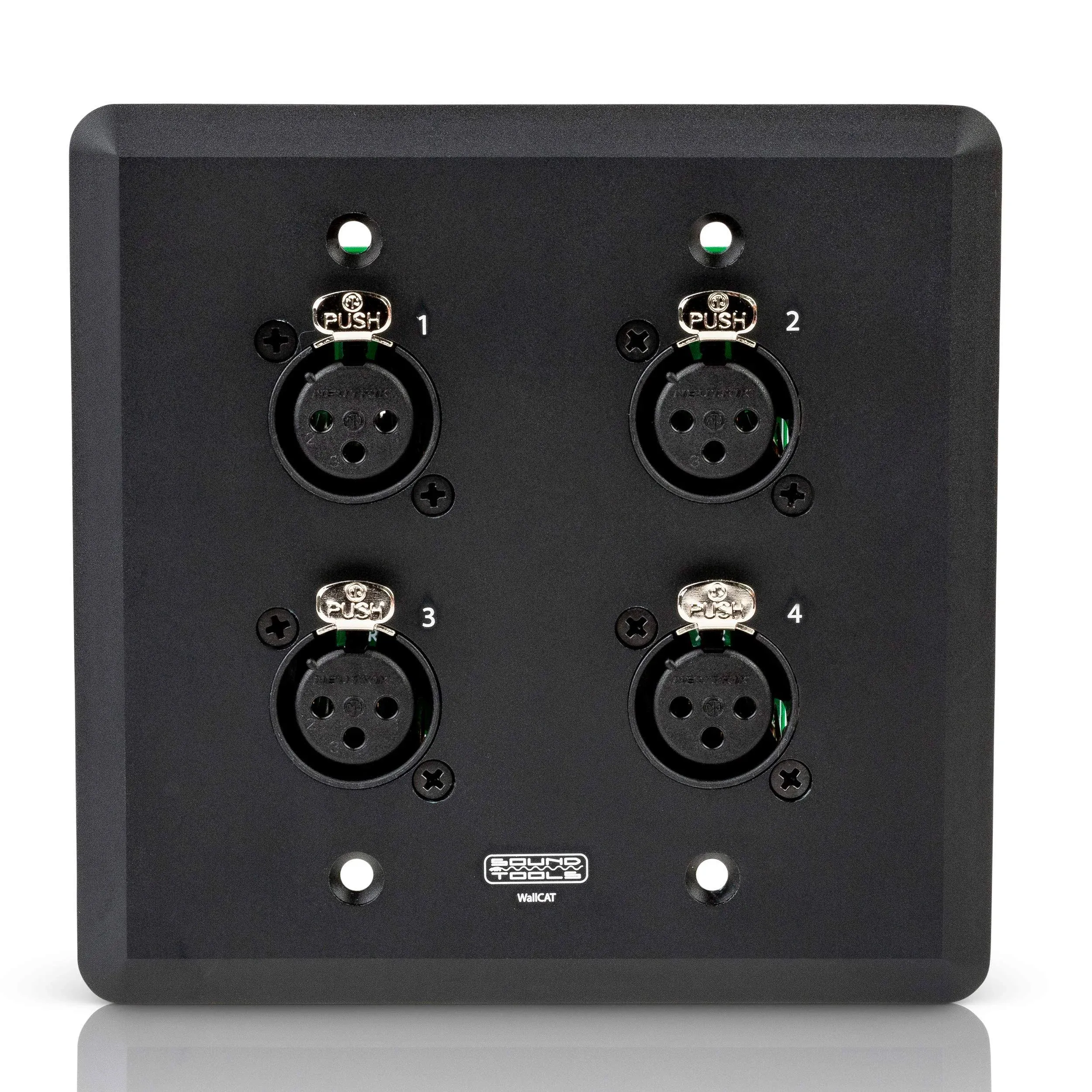 Wall CAT FX-B (Female, Black) - Audio Over Shielded CAT Cable. Capable of Sending Analog Audio, DMX, Clear-Com and AES.