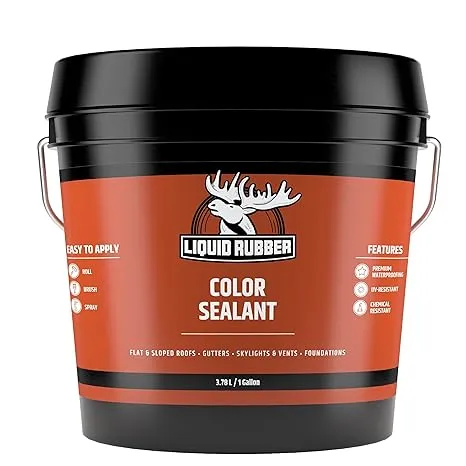 Liquid Rubber Color Waterproof Sealant - Indoor & Outdoor - Beige, 1 Gallon