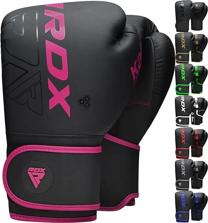 RDX Boxing Gloves, Pro Training Sparring, Maya Hide Leather, Muay Thai MMA Kickboxing, Men Women Adult, Heavy Punching Bag Focus Mitts Pads Workout, Ventilated Palm, Multi Layered, 8 10 12 14 16 18 Oz